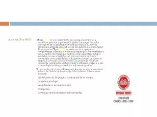 l a n orma o hsa 1 8001