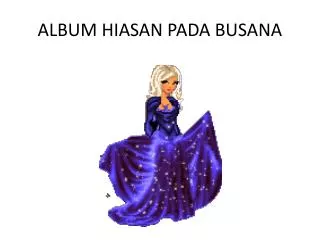 album hiasan pada busana