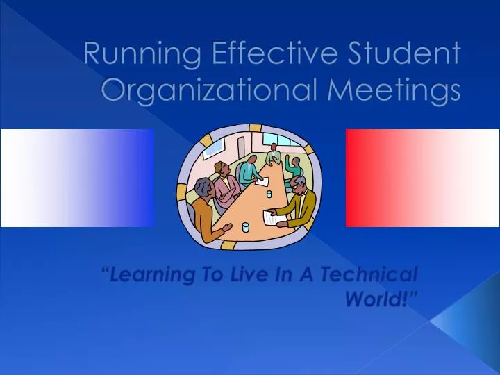 running effective student orga nizational meetings