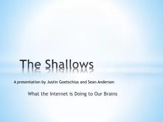 The Shallows