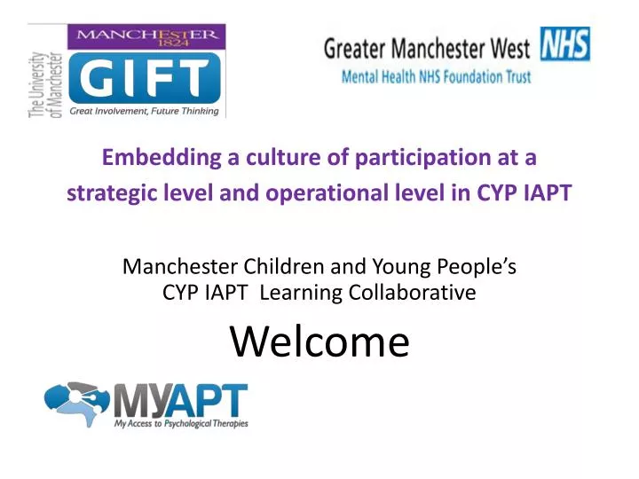 embedding a culture of participation at a strategic level and operational level in cyp iapt