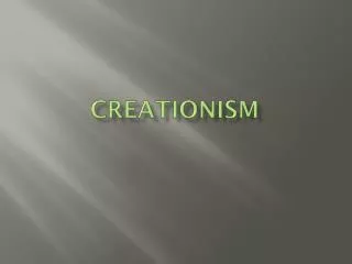 CREATIONISM