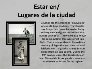 estar en lugares de la ciudad