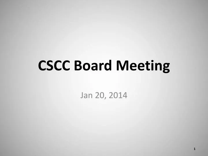 cscc board meeting