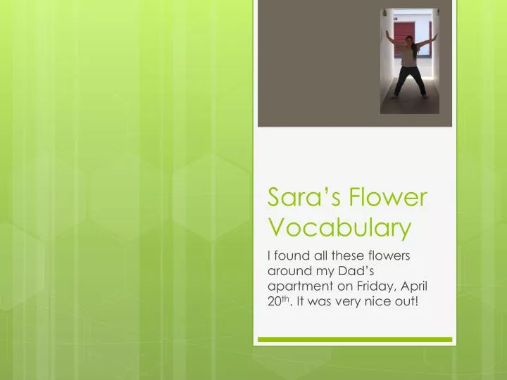 sara s flower vocabulary