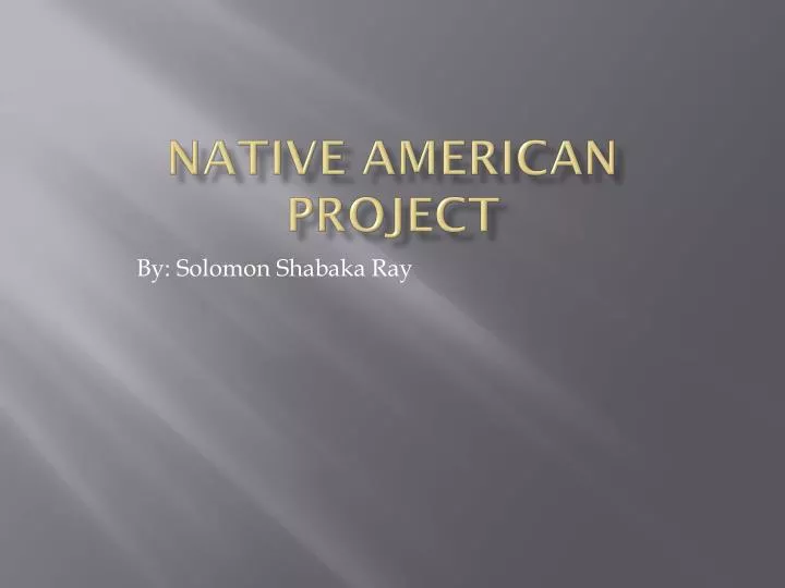 native american project
