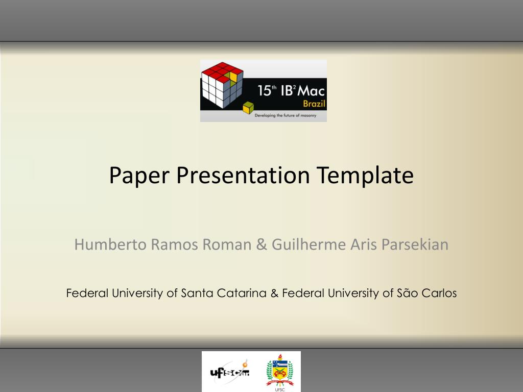 PPT - Paper Presentation Template PowerPoint Presentation, free ...