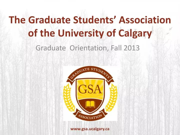 the graduate students association of the university of calgary