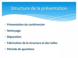 structure de la pr sentation