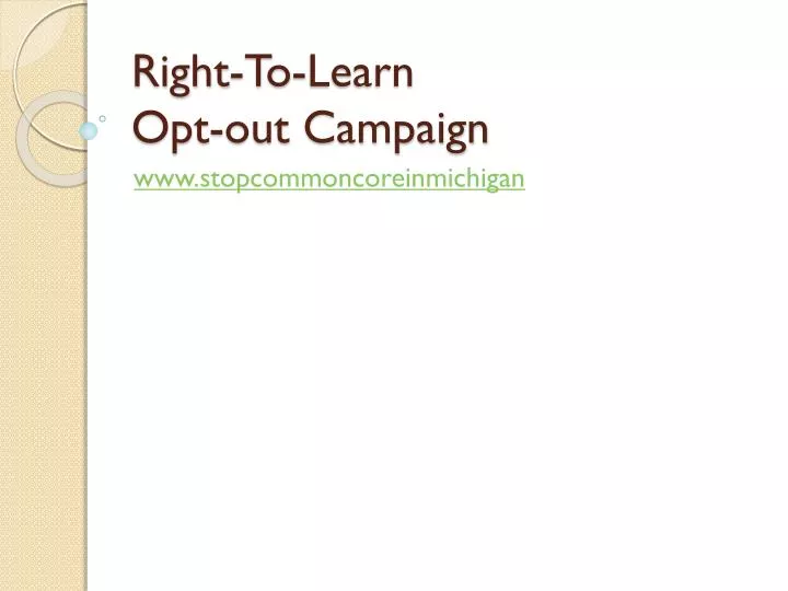 right to learn opt out campaign