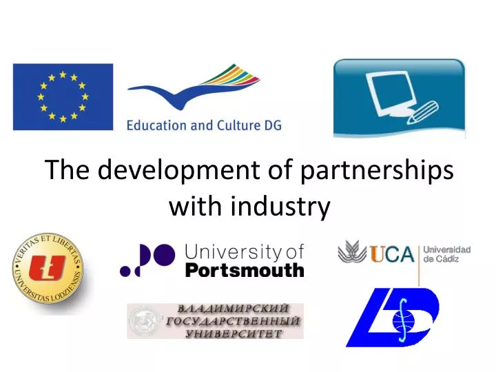 the development of partnerships with industry