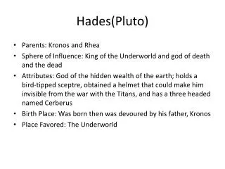 Hades(Pluto)