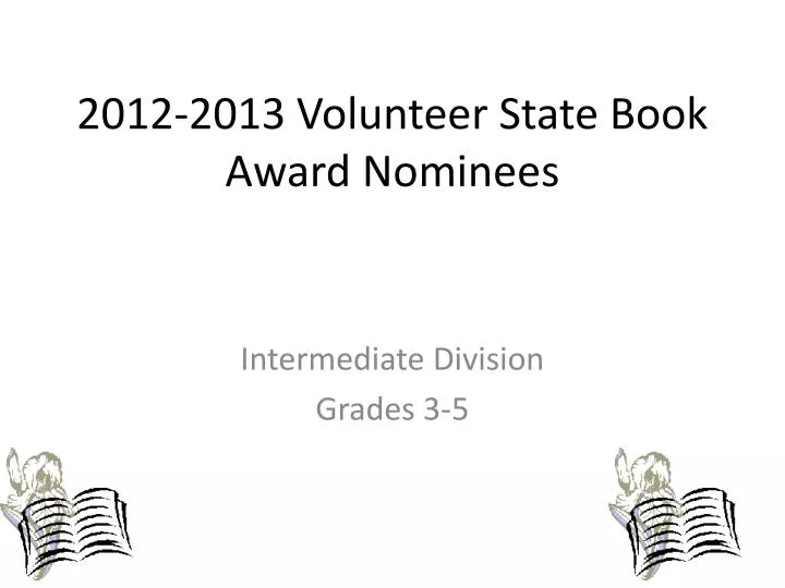 2012 2013 volunteer state book award nominees