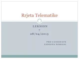 rrjeta telematike