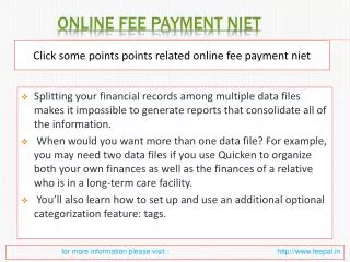Why You Need a online fee payment niet