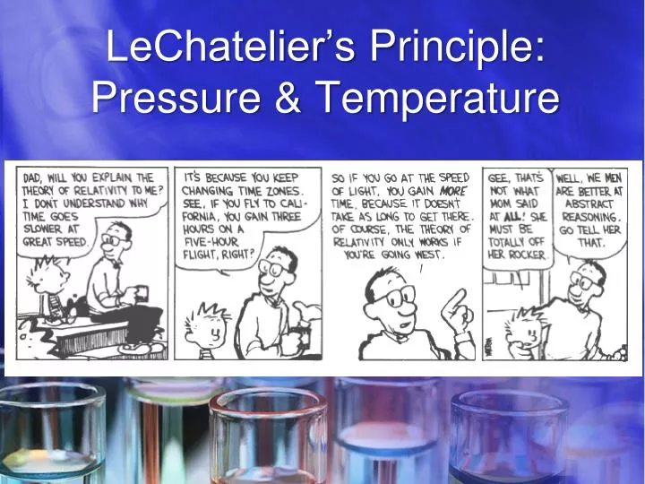 lechatelier s principle pressure temperature