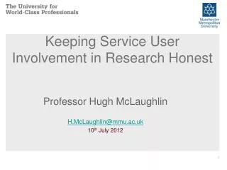 Keeping Service User Involvement in Research Honest