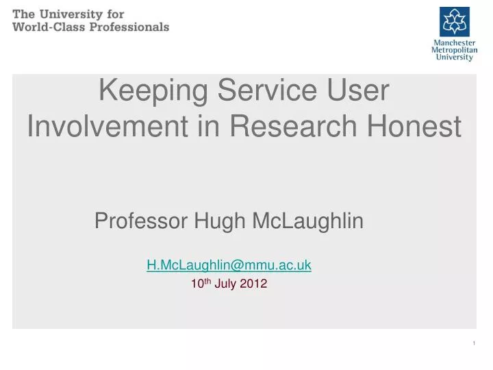 keeping service user involvement in research honest