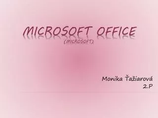 Microsoft office (MICROSOFT)