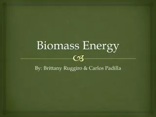 Biomass Energy