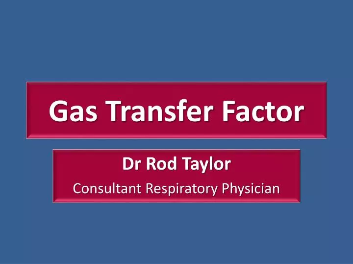 gas transfer factor