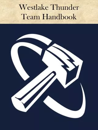 Westlake Thunder Team Handbook