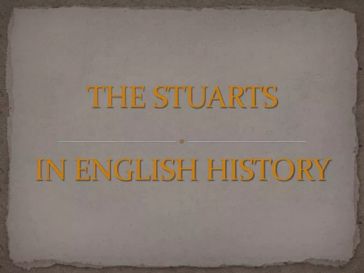 the stuarts in english history