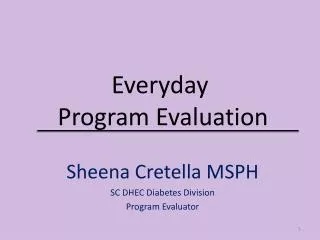 Everyday Program Evaluation