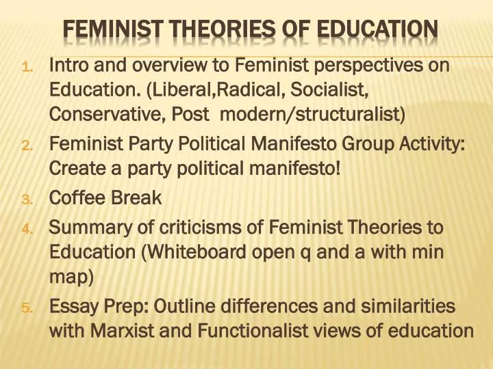 feminist theories of education