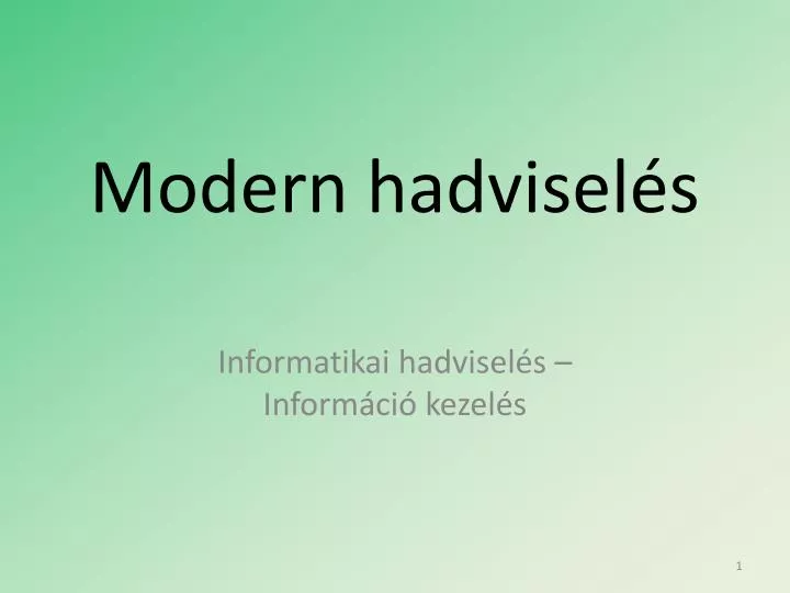 modern hadvisel s