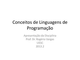 conceitos de linguagens de programa o