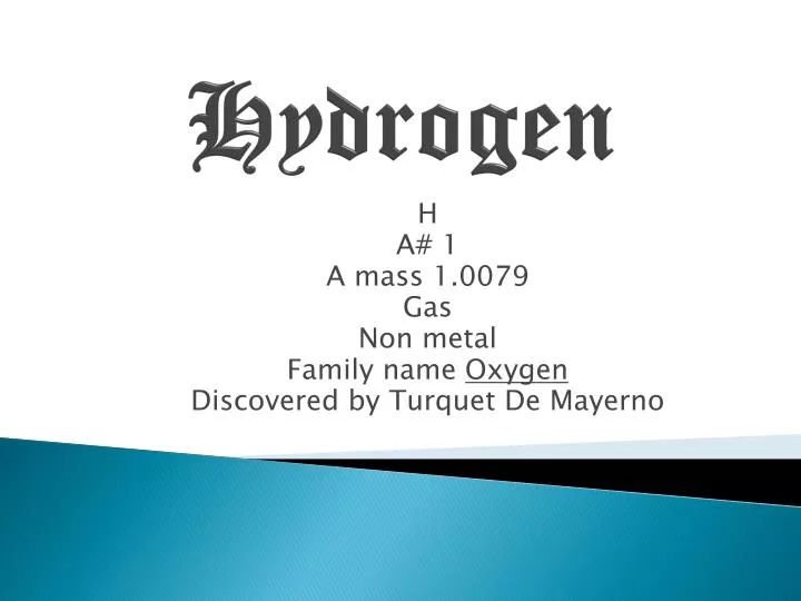 hydrogen