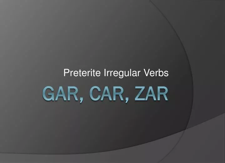 preterite irregular verbs