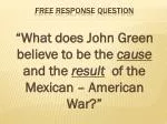 Free Response Question - slide 1