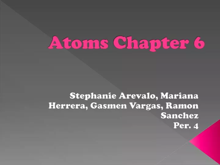 atoms chapter 6