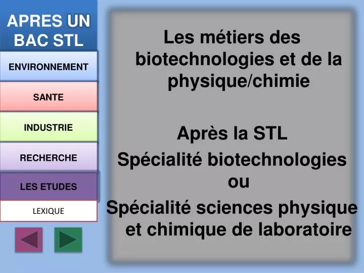 apres un bac stl