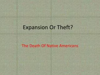 Expansion Or Theft?