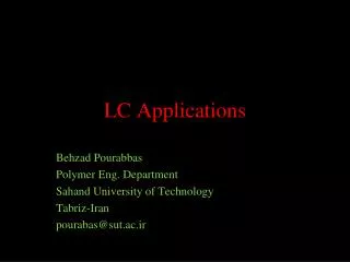 LC Applications