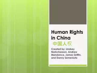 Human Rights in China ????