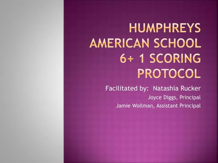 humphreys american school 6 1 scoring protocol