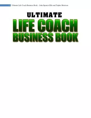Ultimate Life Coach Business Book