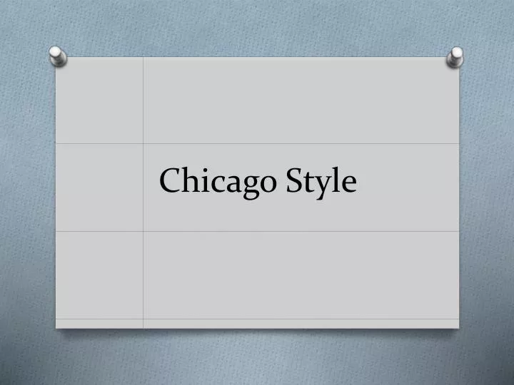 chicago style