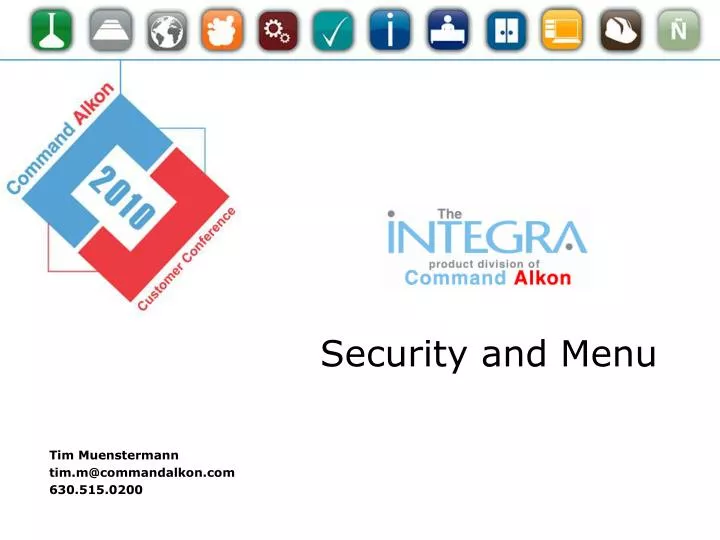 integra security and menu