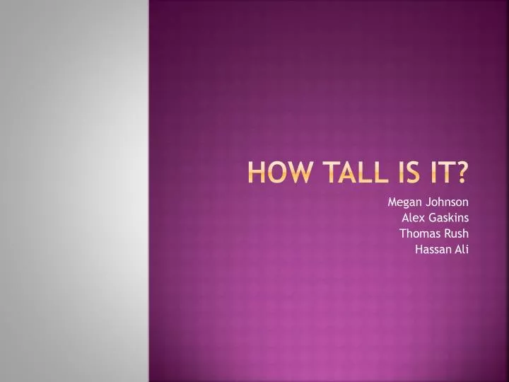 how tall is it