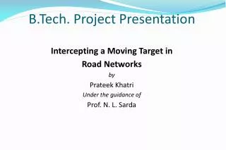 B.Tech. Project Presentation