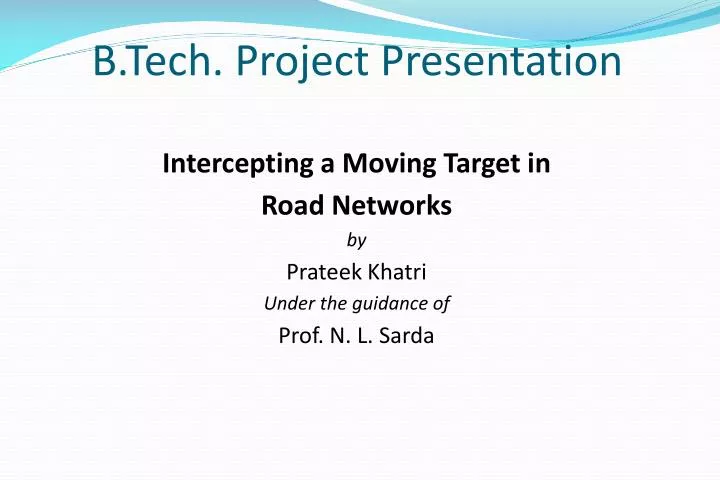 b tech project presentation