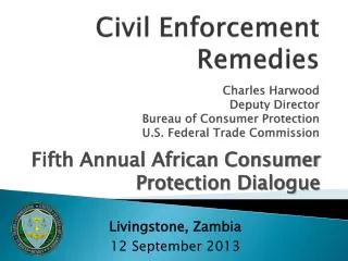 Fifth Annual African Consumer Protection Dialogue