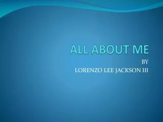 all about me