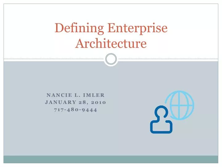 defining enterprise architecture