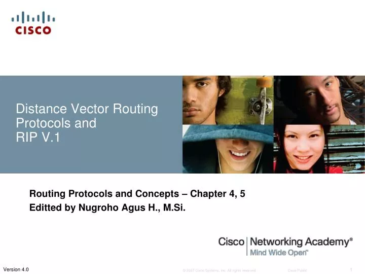 distance vector routing protocols and rip v 1